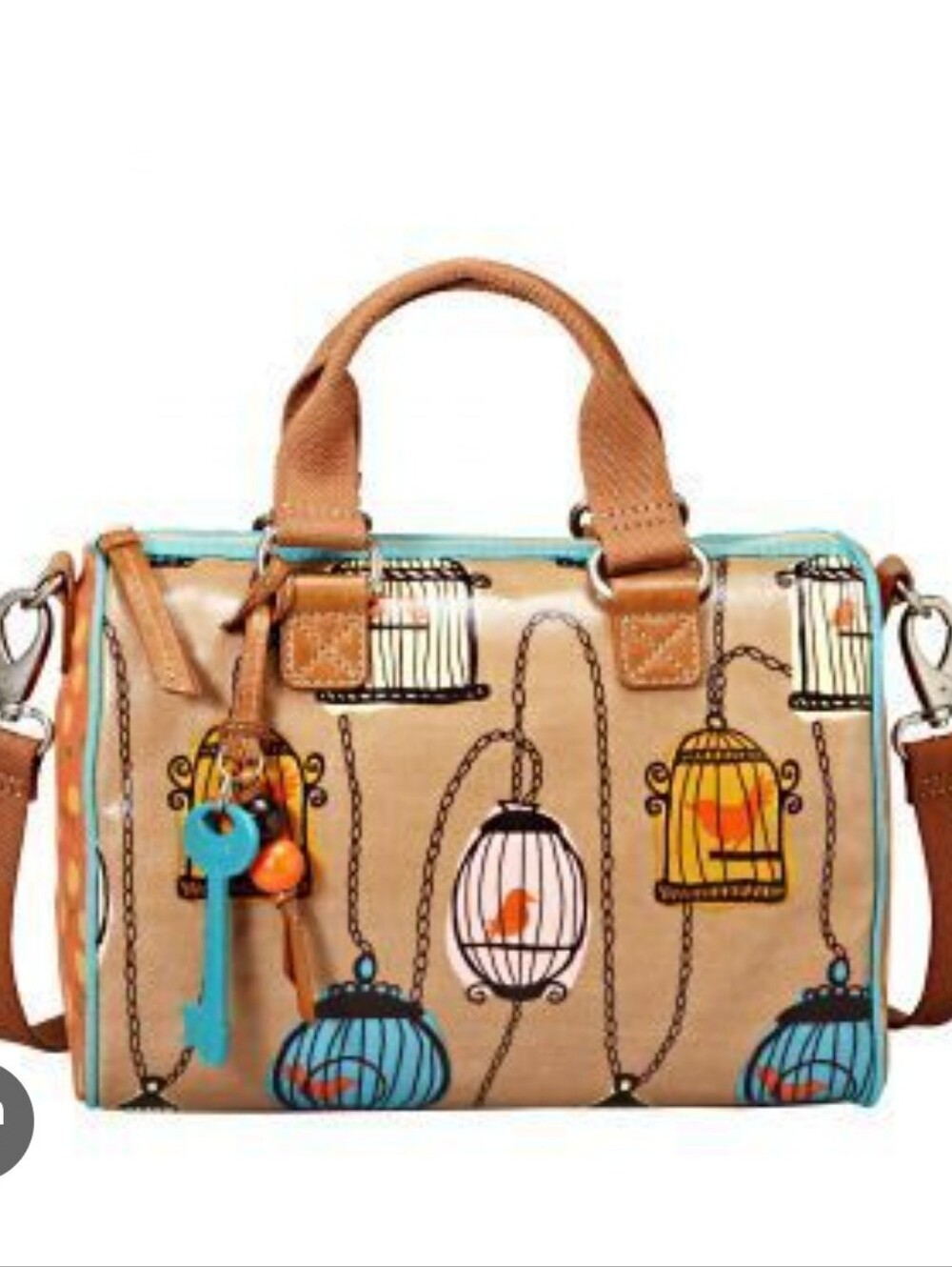 Fossil KEY PER Birdcage Convertable Shoulder Bag with Crossbody Strap